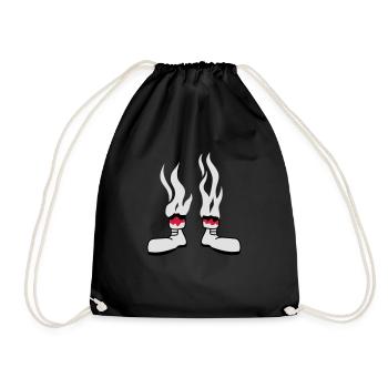 Burned Man - Drawstring Bag - black - Front