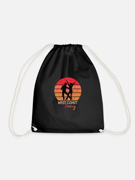 West Coast Swing Sunset WCS Westie Tanzen - Turnbeutel - Schwarz