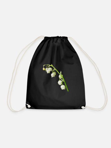 Maiglöckchen Frühling - Turnbeutel - Schwarz