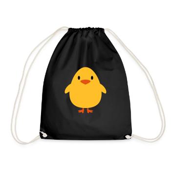 Doux petit poussin - Sac de sport léger - noir - Devant