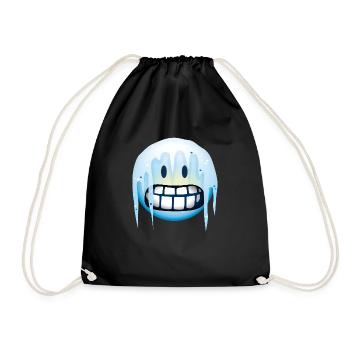 Smiley Glossy Frozen - Drawstring Bag - black - Front