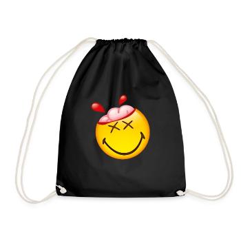 Smiley Glossy Happy Brain - Sac de sport léger - noir - Devant