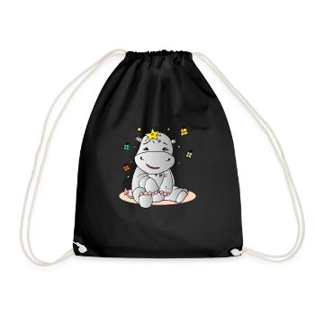 Anniversaire Hippo - Sac de sport léger - noir - Devant