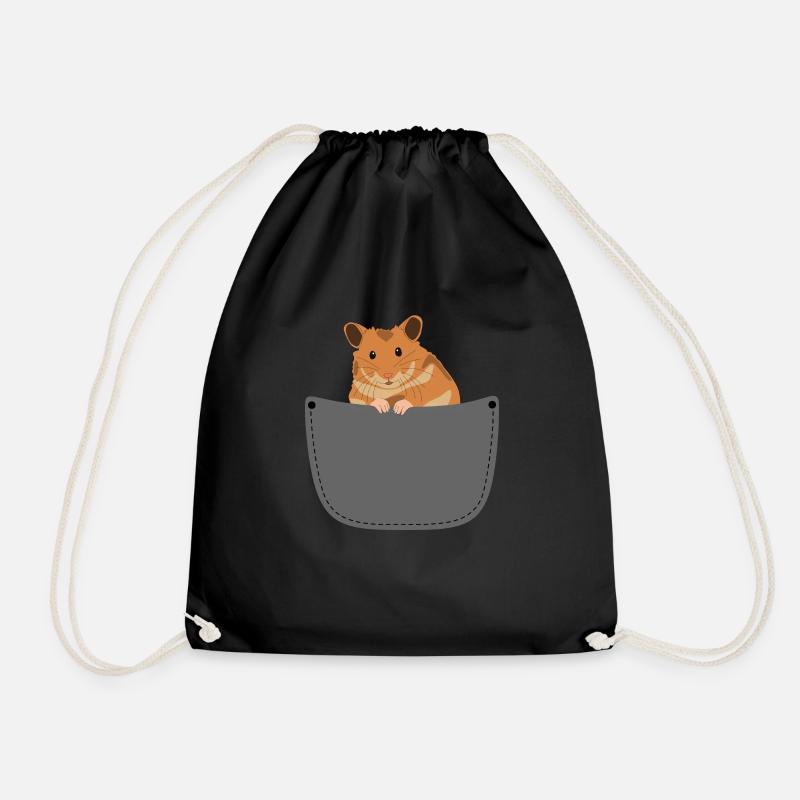 Sac hamster - cadeau hamster - Sac de sport léger - noir