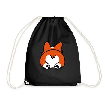 Sweet Corgi Butt Dog - Drawstring Bag - black - Front