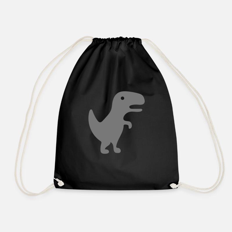 funnydino - Drawstring Bag - black
