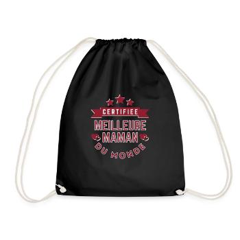 Certifiée Meileure Maman - Sac de sport léger - noir - Devant
