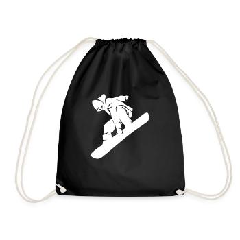 Snowboard Snowboarder - Turnbeutel - Schwarz - Vorne