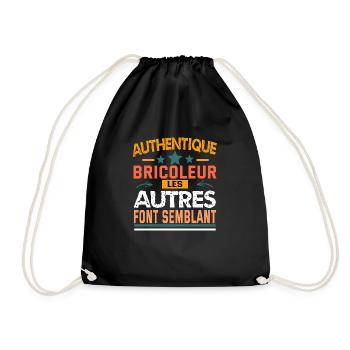 authentique bricoleur - Sac de sport léger - noir - Devant