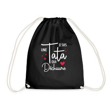 Je Suis Une Tata Qui Déchire Cadeau Tante - Sac de sport léger - noir - Devant