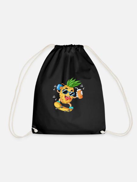 Skateboard ananas - Sac de sport léger - noir