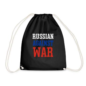 Russian against war - Turnbeutel - Schwarz - Vorne