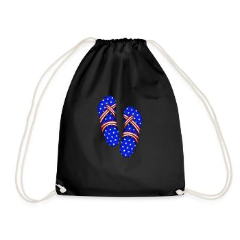 American Slippers - Drawstring Bag - black - Front