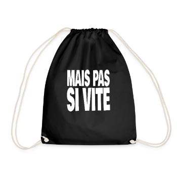 mais pas si vite - Sac de sport léger - noir - Devant