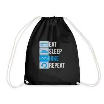 Mange Sommeil Randonnée Répéter - Sac de sport léger - noir - Devant