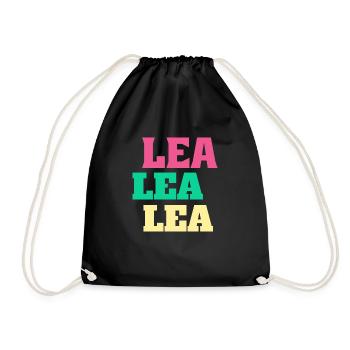Lea Birthday Name First Name Gifts Leachen - Drawstring Bag - black - Front