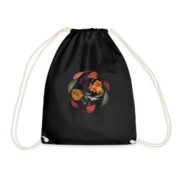 Fall Leaves - Drawstring Bag - black - Front