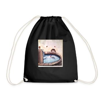 Bâteau en papier - Sac de sport léger - noir - Devant