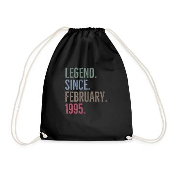 Legend Since February 1995 - Drawstring Bag - black - Front
