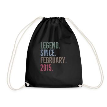 Legend Since February 2015 - Drawstring Bag - black - Front