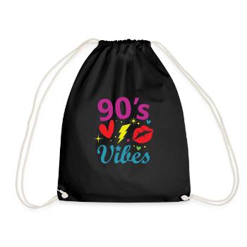 Proverbes des années 1990 Idée cadeau des années 90 - Sac de sport léger - noir - Devant