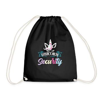 Unicorn security dad mom daughter adult costume ha - Sac de sport léger - noir - Devant