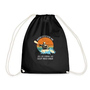 Whitewater Kayaking Mom Like A Normal Mom - Drawstring Bag - black - Front