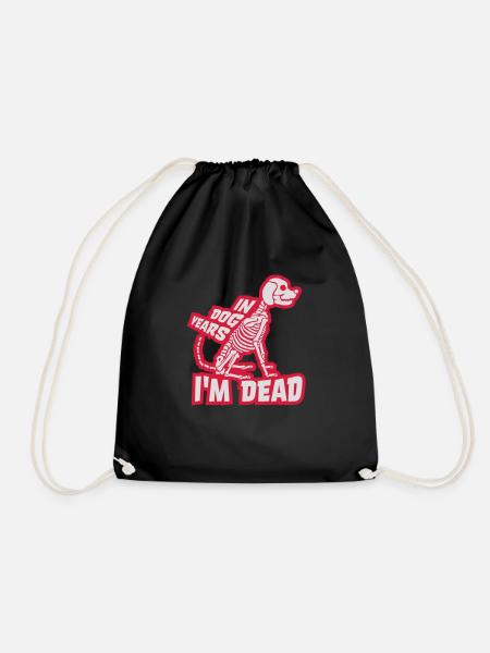 in dog years Dead - Drawstring Bag - black
