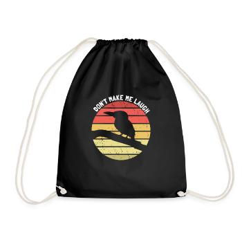 Oiseau australien et Kookaburra rieur - Sac de sport léger - noir - Devant