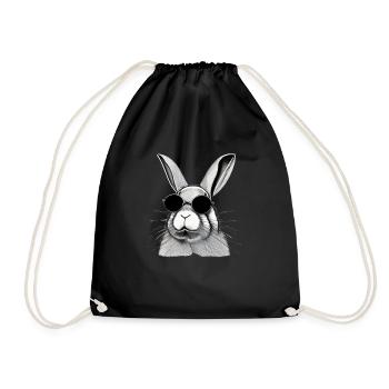 Rabbit Pet Pet Cool Lunettes de soleil Design - Sac de sport léger - noir - Devant