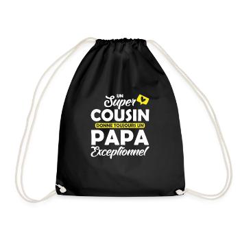 un super cousin donne un papa exceptionnel - Sac de sport léger - noir - Devant