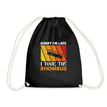 Désolé d’être en retard, j’ai pris le losange - Sac de sport léger - noir - Devant