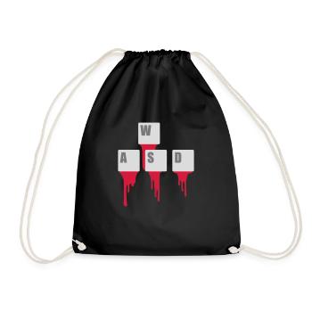 WASD Touches de clavier Gamer - Sac de sport léger - noir - Devant