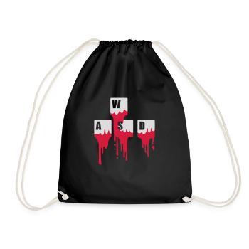 Touches du clavier de l’ordinateur WASD - Sac de sport léger - noir - Devant