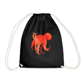 Giant Octopuses - Drawstring Bag - black - Front