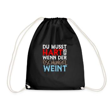 Dschungel - Turnbeutel - Schwarz - Vorne
