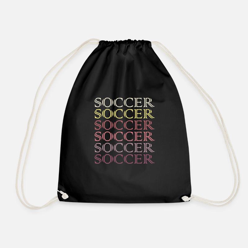 Fußball Soccer - Turnbeutel - Schwarz