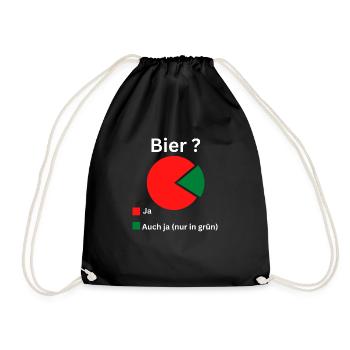 Bier? Diagramm lustig Party Festival - Turnbeutel - Schwarz - Vorne