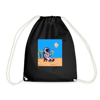 Astronaute en vacances Pixelart - Sac de sport léger - noir - Devant