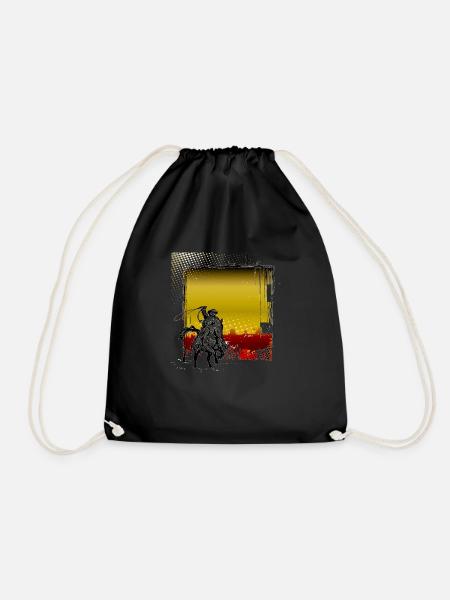Cowboy Lustiger Cowboyhut Wild Western Country - Turnbeutel - Schwarz