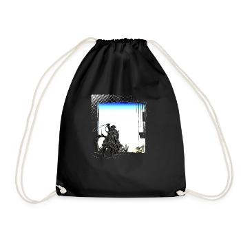 Cowboy Funny Cowboy Hat Wild Western Country - Drawstring Bag - black - Front