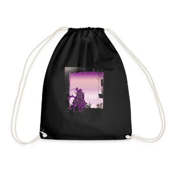 Cowboy Funny Cowboy Hat Wild Western Country - Drawstring Bag - black - Front
