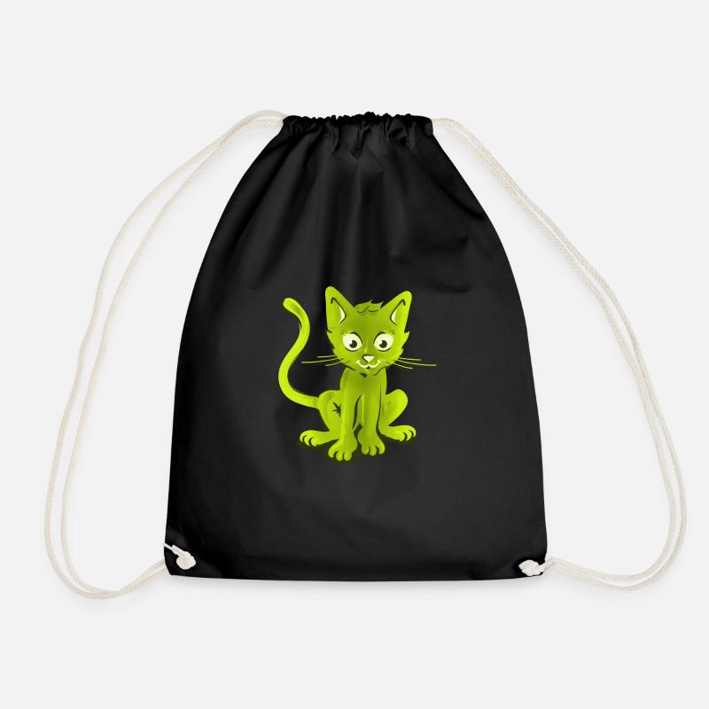 Chat Neon - Drawstring Bag - black