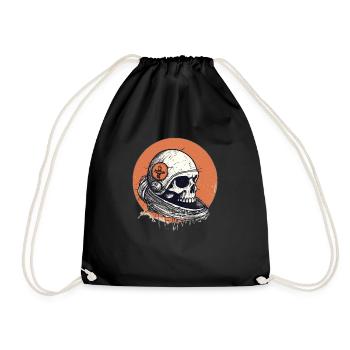 Skeleton Dead Astronaut - Drawstring Bag - black - Front