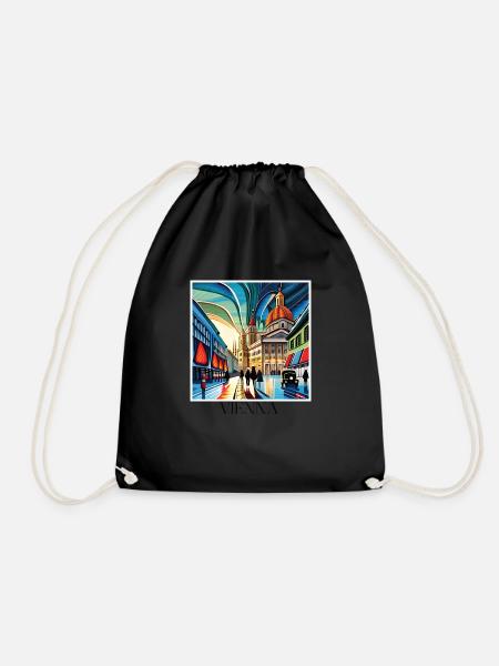 VIENNA - Drawstring Bag - black