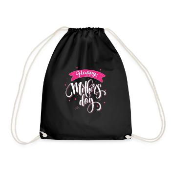 Bonne fête des mères sombre BG - Sac de sport léger - noir - Devant