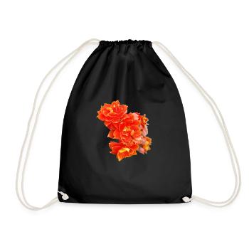 FRÜHLINGSBLUMEN (Dahlie) - Turnbeutel - Schwarz - Vorne