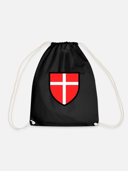 Blason croix blanche sur fond rouge - Sac de sport léger - noir