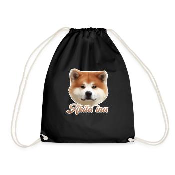 akita inu - Drawstring Bag - black - Front