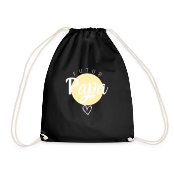 Futur papa - Sac de sport léger - noir - Devant